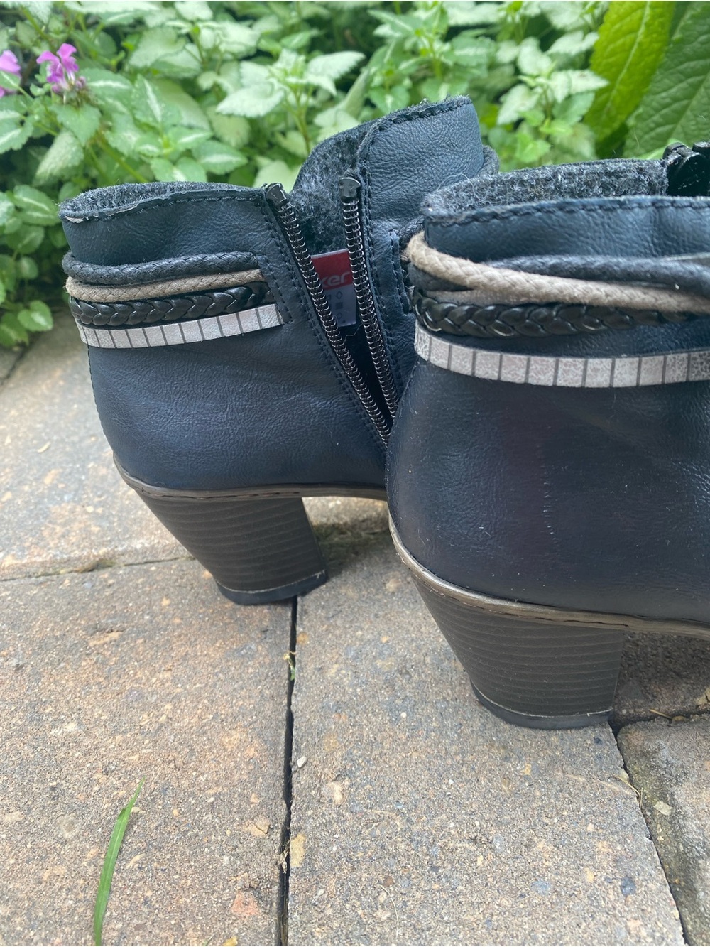 Rieker "Lisa" Ankle Boots — Black — Size 7 (EU 38), Summer Sale - Picture 3 of 9
